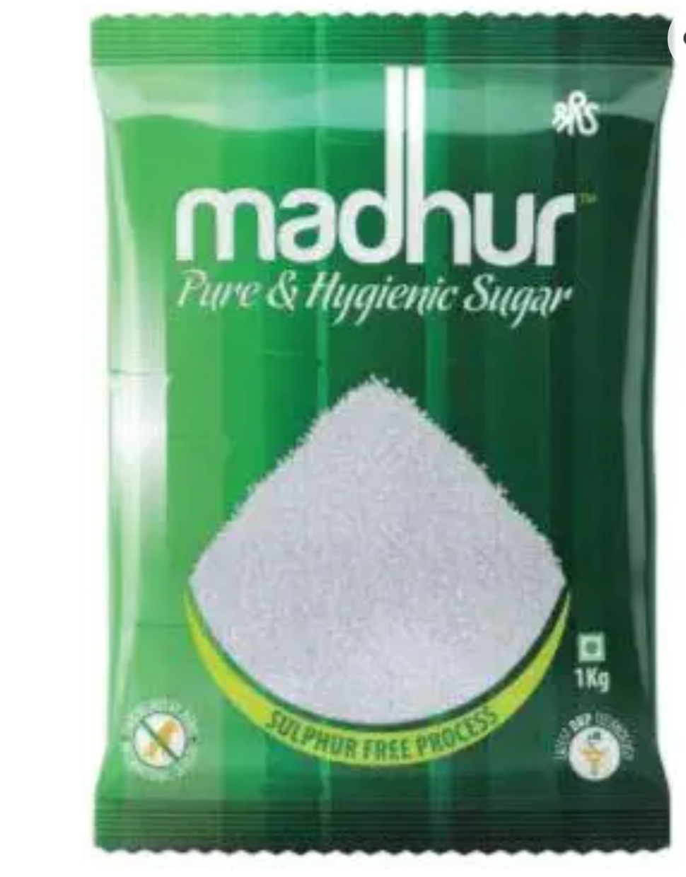 Madhur Pure and Hygienic Sugar, 1kg Bag￼￼￼