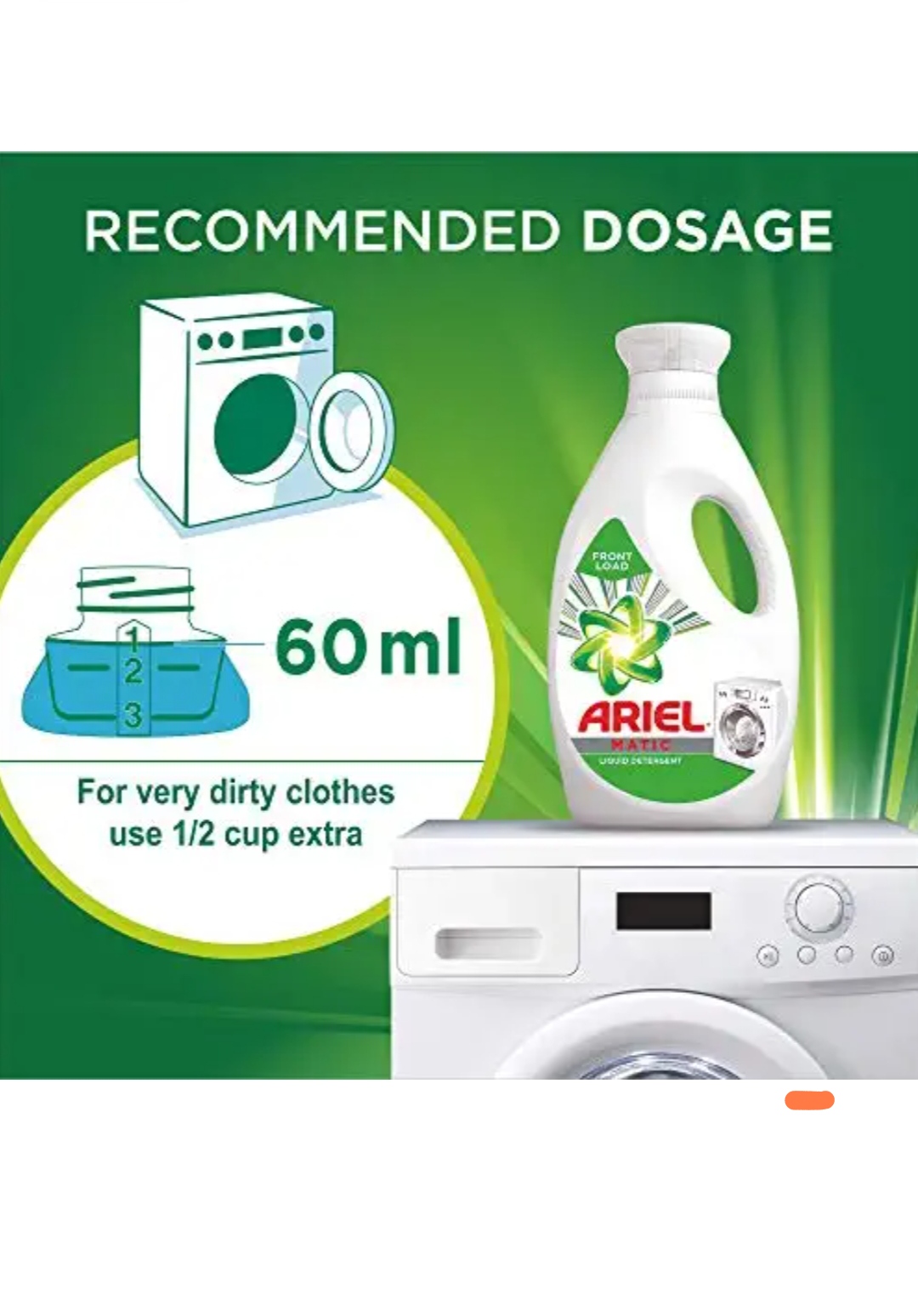 Ariel Matic Liquid Detergent, Front Load, 500 ML6%off￼￼￼￼￼