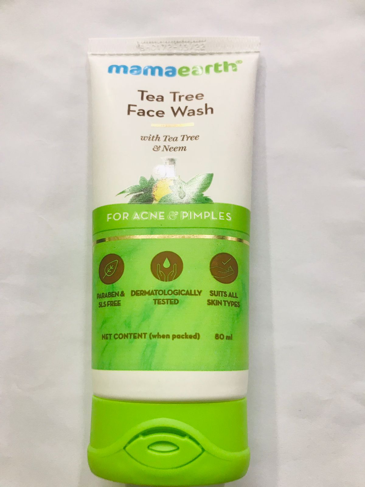 mamaearth tea tree face wash for acne & pimples