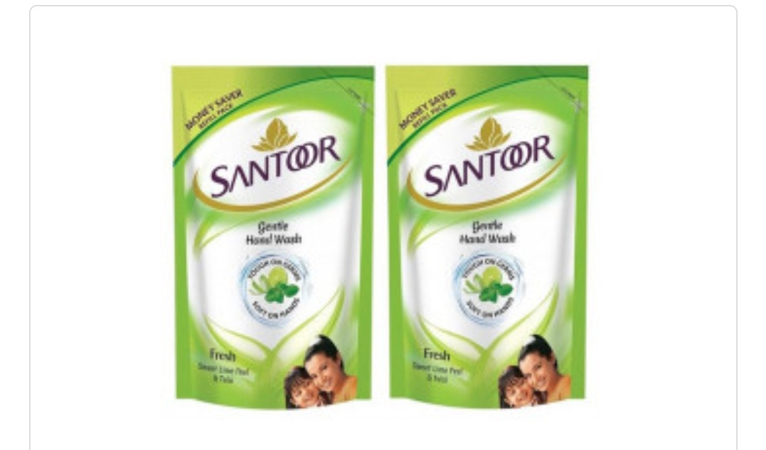 SANTOOR GENTLE HAND WASH FRESH BUY 1 GET 1 FREE 360ml