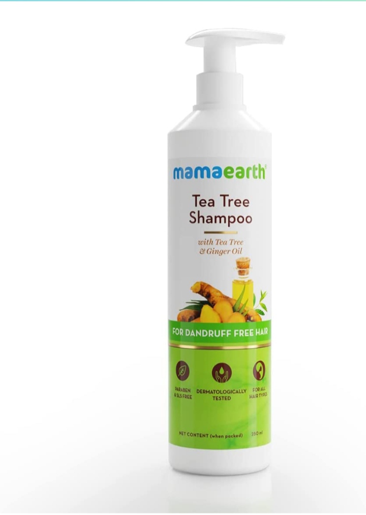 mamaearth tea tree shampoo for dandruff free hair