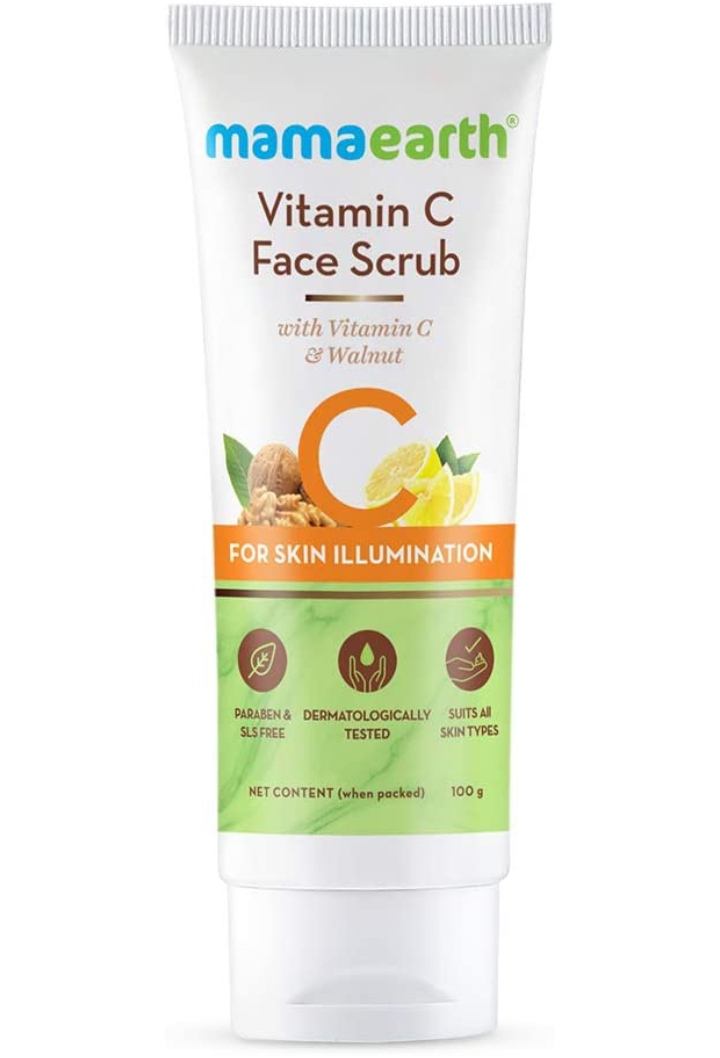 mamaearth vitamin c face scrub for skin illumination