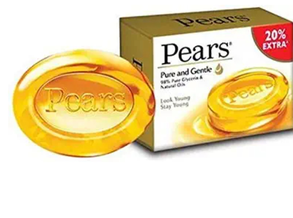 Pears Pure & Gentle Moisturising Bathing Bar Soap with Glycerine For Golden Glow 125g