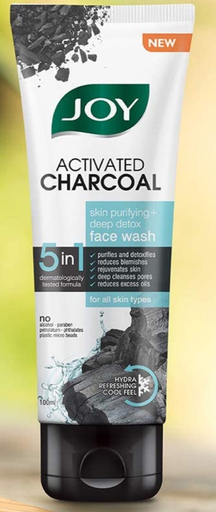 JOY ACTIVATED CHARCOAL SKIN PURIFYING+DEEP DETOX FACE WASH