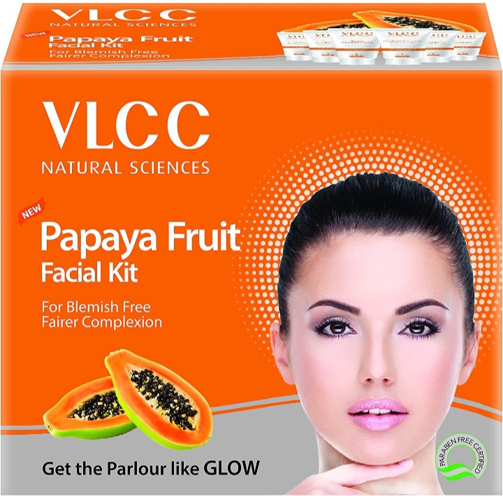 VLCC NATURAL SCIENCES PAPAYA FRUIT FACIAL KIT FOR BLEMISH FREE FAIRER COMPLEXION