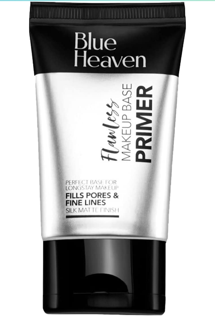 BLUE HEAVEN FLAWLESS MAKEUP BASE PRIMER FILLS SPORES &LINE LINES SILK MATTE FINISH