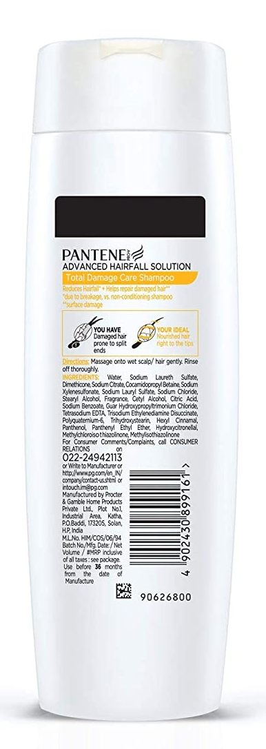 PANTENE ADVANCED HAIRFALL SOLUTION TOTAL DAMAGE CARE SHAMPOO