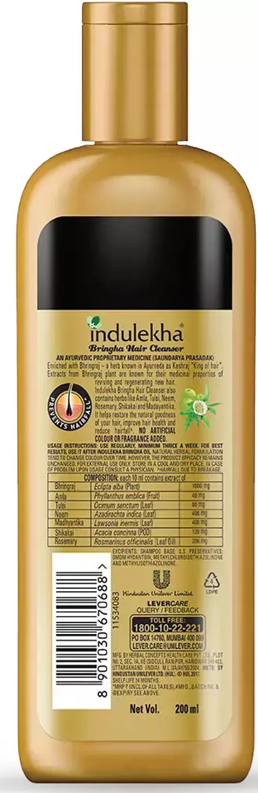 INDULEKKHA  BRINGHA HAIR CLEANSER