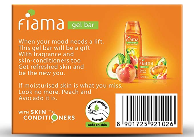 FIAMA PEACH & AVOCADO MOISTURISED SKIN BAR