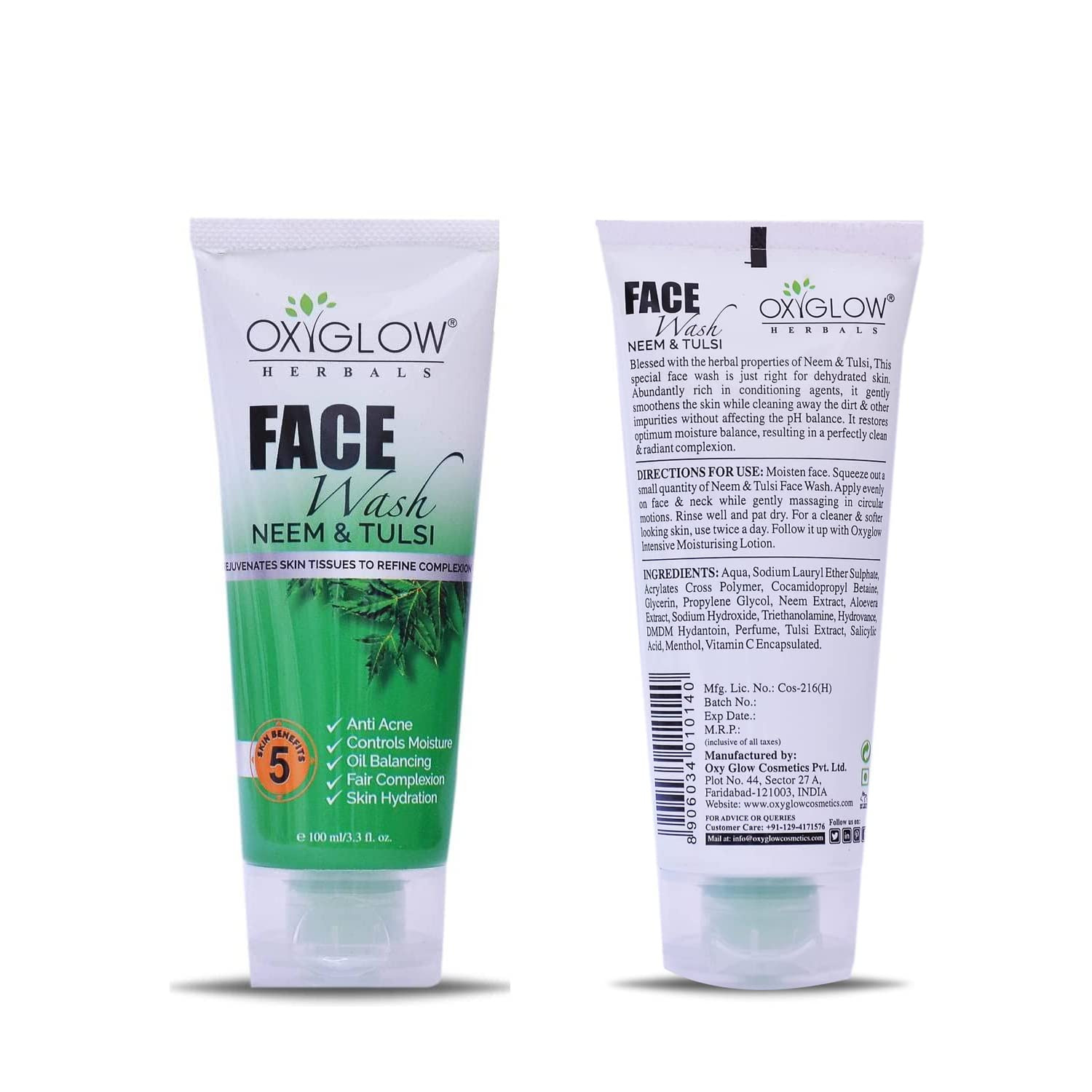 OXYGLOW FACE WASH NEEM & TULSI