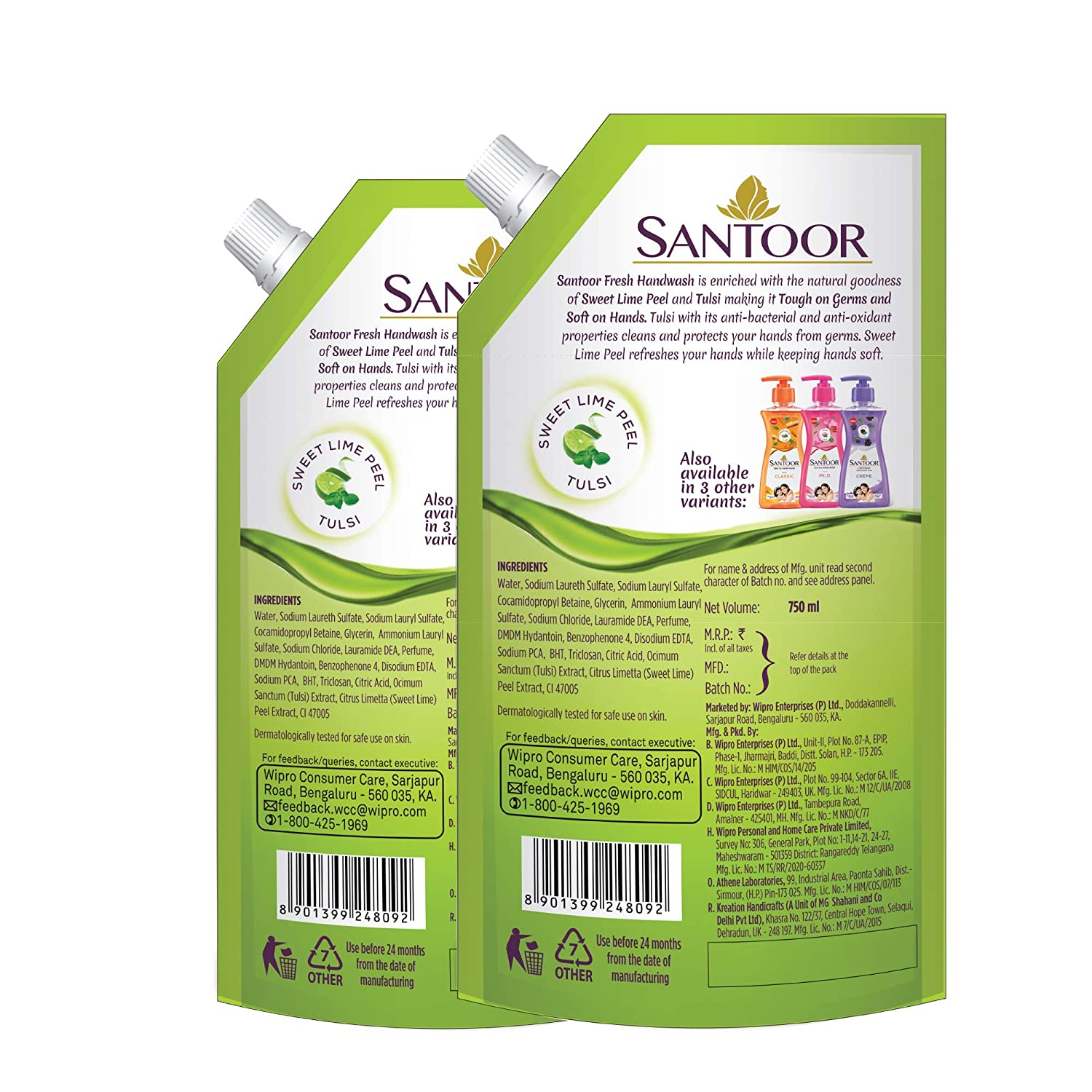 SANTOOR GENTLE HAND WASH FRESH