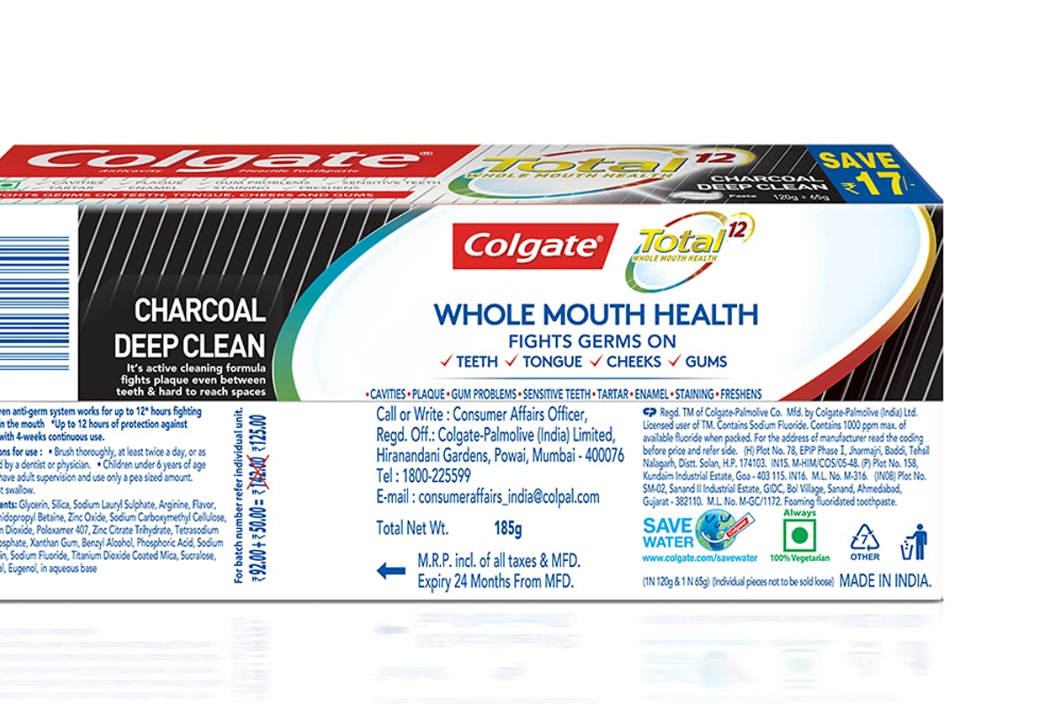 COLGATE TOTAL12 CHARCOAL DEEP CLEAN PASTE